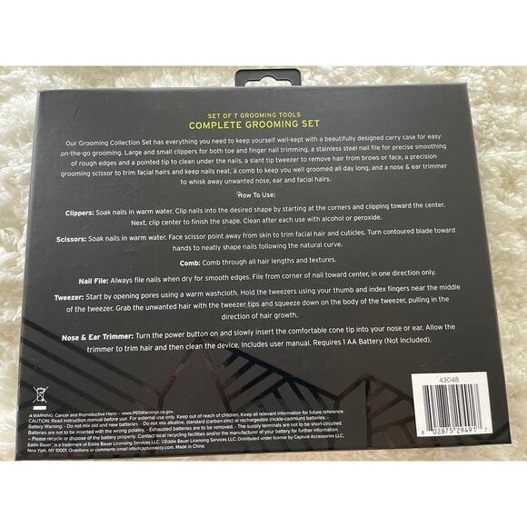 Eddie Bauer Set of 7 Tools Complete Mens Grooming Set NEW - Picture 5 of 12